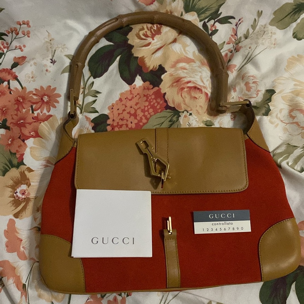 💎Vintage Gucci, Jackie suede shoulder bag 💎